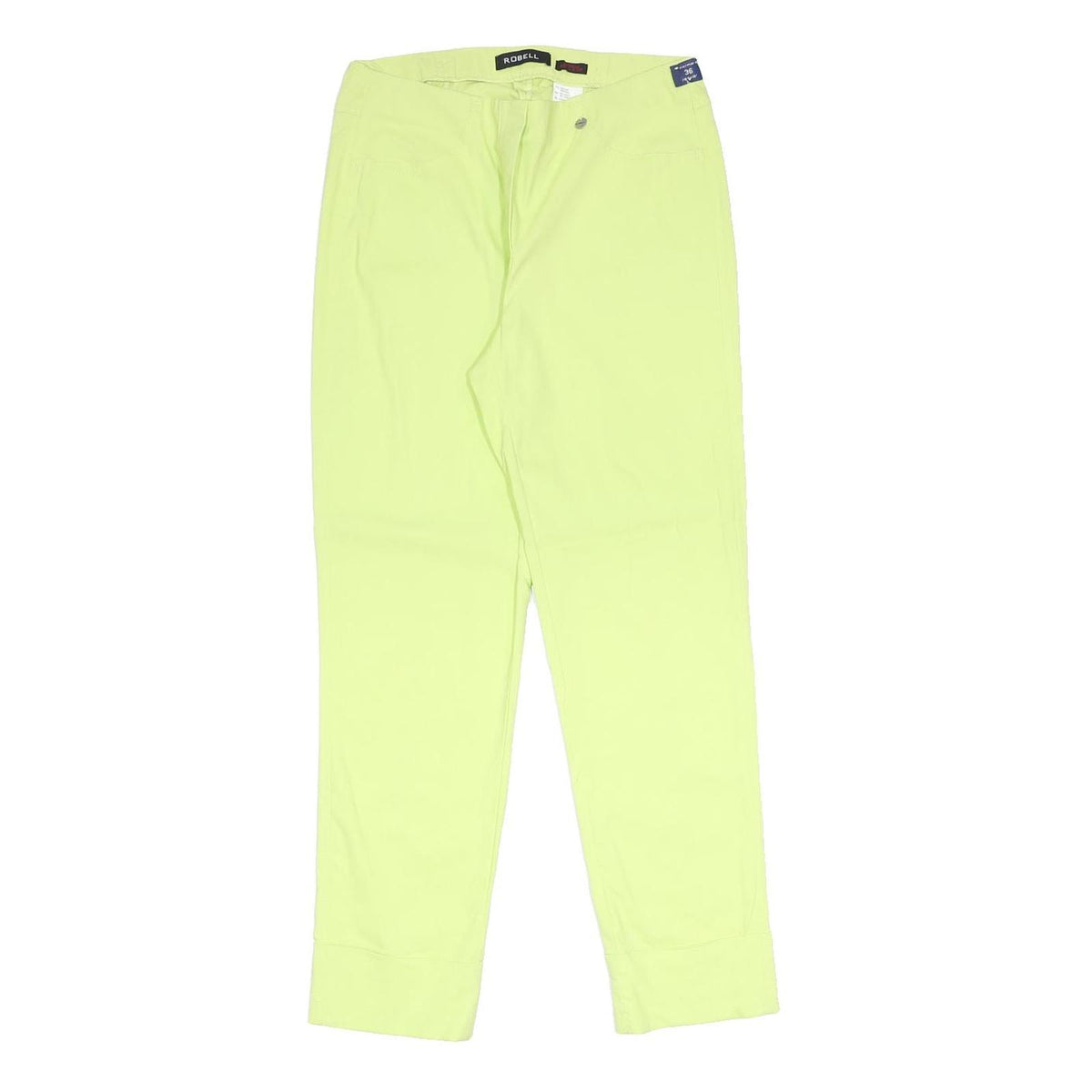 ROBELL Womens Slim Yellow Trousers W27 L27 Comfort Stretch Casual Style
