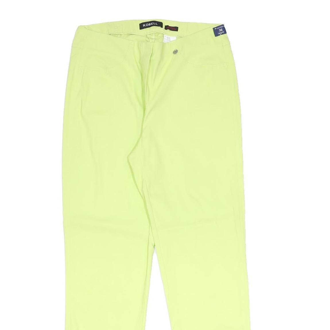 ROBELL Womens Slim Yellow Trousers W27 L27 Comfort Stretch Casual Style