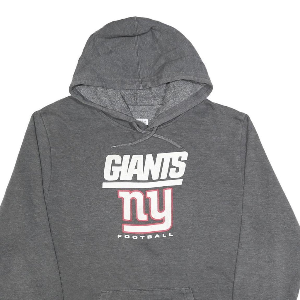 NFL Mens Grey Giants Football Hoodie XL Cotton Blend Pullover Sweatshirt