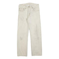 LEVI'S 505 Boys Jeans White Regular Straight Denim W29 L29 Classic Zip