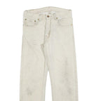 LEVI'S 505 Boys Jeans White Regular Straight Denim W29 L29 Classic Zip
