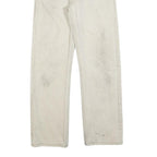 LEVI'S 505 Boys Jeans White Regular Straight Denim W29 L29 Classic Zip