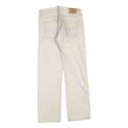 LEVI'S 505 Boys Jeans White Regular Straight Denim W29 L29 Classic Zip