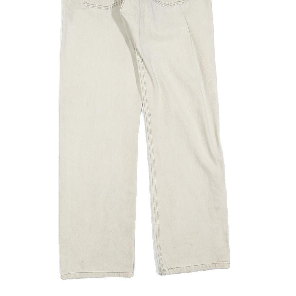 LEVI'S 505 Boys Jeans White Regular Straight Denim W29 L29 Classic Zip