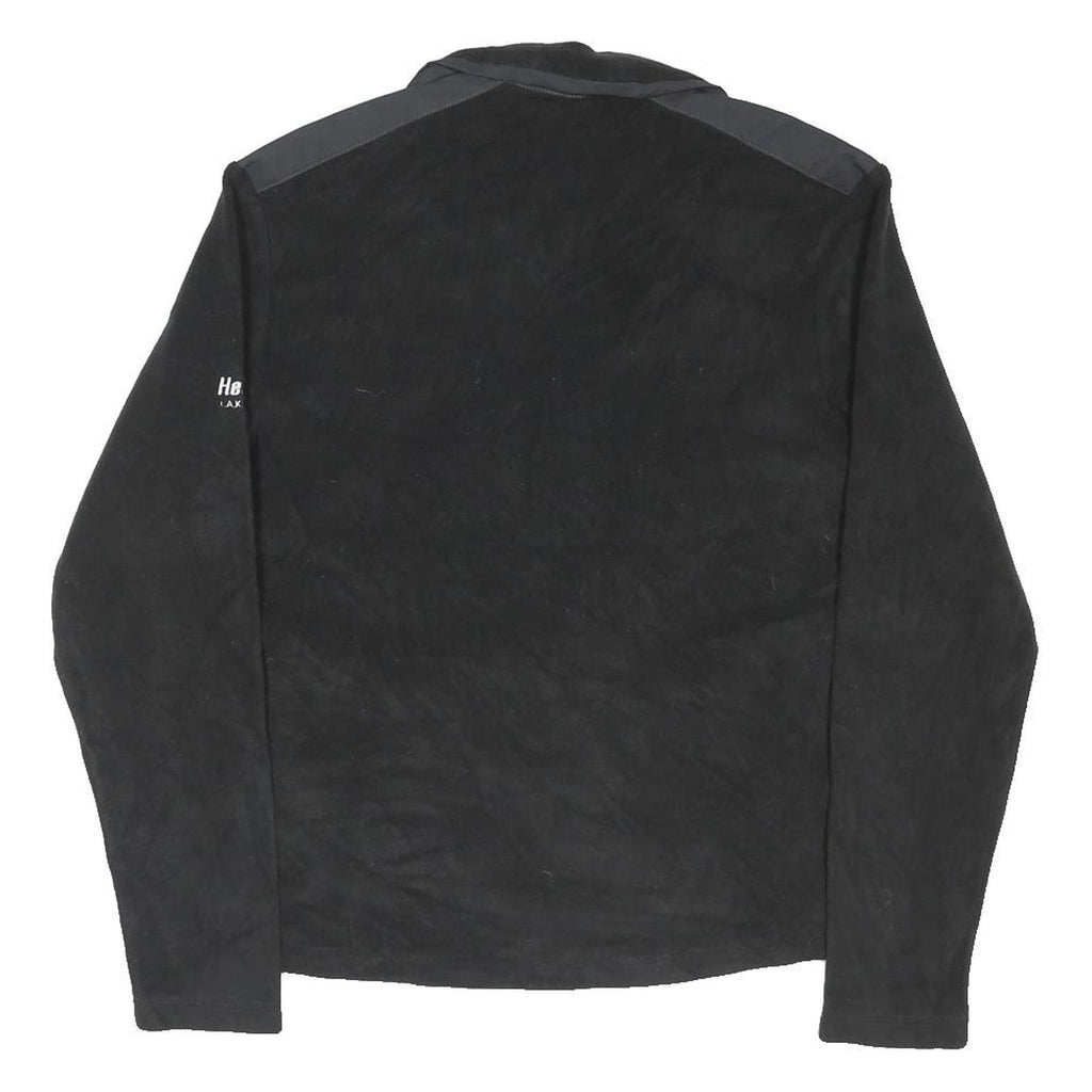 HELLY HANSEN Mens Black & Dark Grey Casual Pullover Plain Crew Neck Basic Knit S