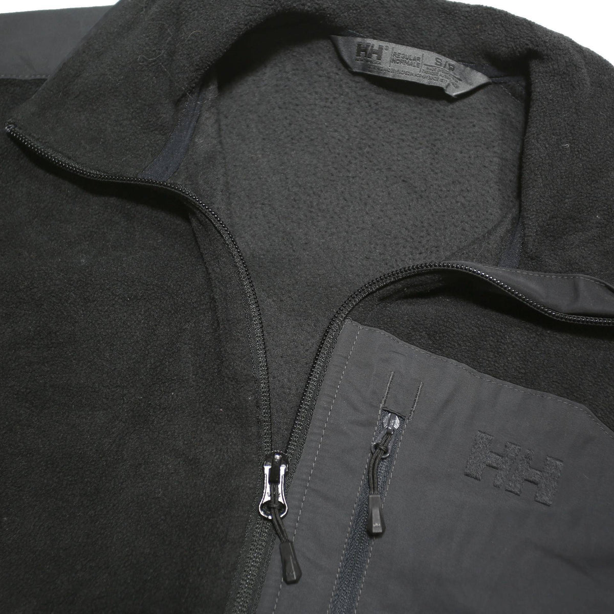 HELLY HANSEN Mens Black & Dark Grey Casual Pullover Plain Crew Neck Basic Knit S