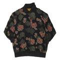 Womens Black Patterned Zip Jacket XL Polyester Blend Classic Casual Outerwear