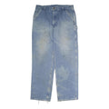 CARHARTT Mens Relaxed Light Blue Denim Jeans W38 L34 Workwear Utility Zip