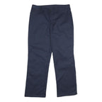 RED KAP Womens Classic Navy Blue Polyester Blend Zip Trousers W34 L34 Workwear