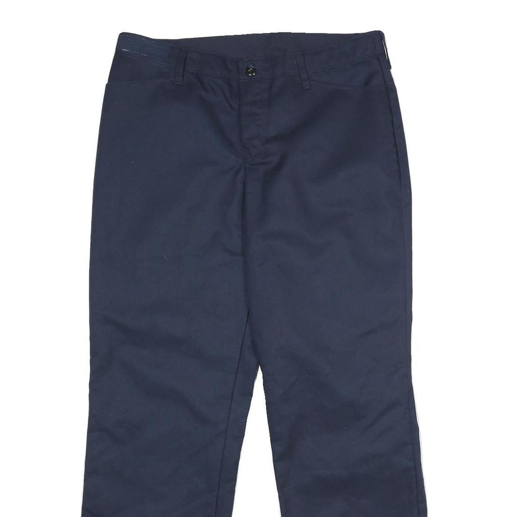 RED KAP Womens Classic Navy Blue Polyester Blend Zip Trousers W34 L34 Workwear