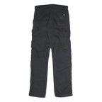 DICKIES Mens Cotton Blend Black Regular Straight Trousers W30 L32 Workwear Zip