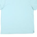 NAUTICA Mens Blue Short Sleeve Plain Polo Shirt L Cotton Blend Casual Summer