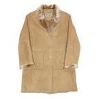 TALLA & MODA Womens Beige Classic Jacket M Polyester Blend Plain Button Closure