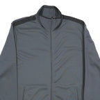 STARTER Mens Grey & Black Track Jacket L Polyester Zip Plain Sporting Wear