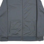 STARTER Mens Grey & Black Track Jacket L Polyester Zip Plain Sporting Wear