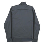 STARTER Mens Grey & Black Track Jacket L Polyester Zip Plain Sporting Wear