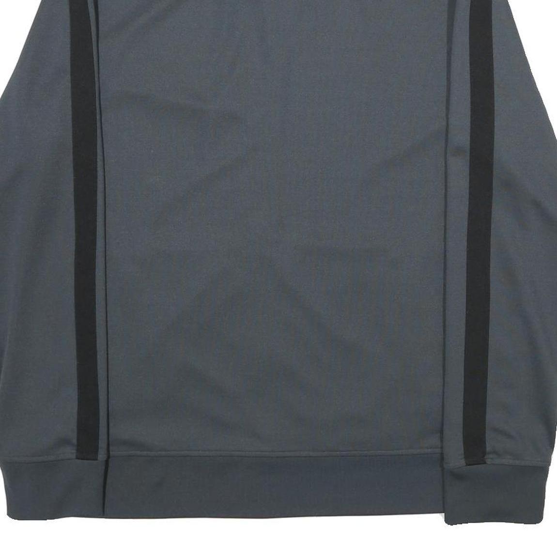 STARTER Mens Grey & Black Track Jacket L Polyester Zip Plain Sporting Wear