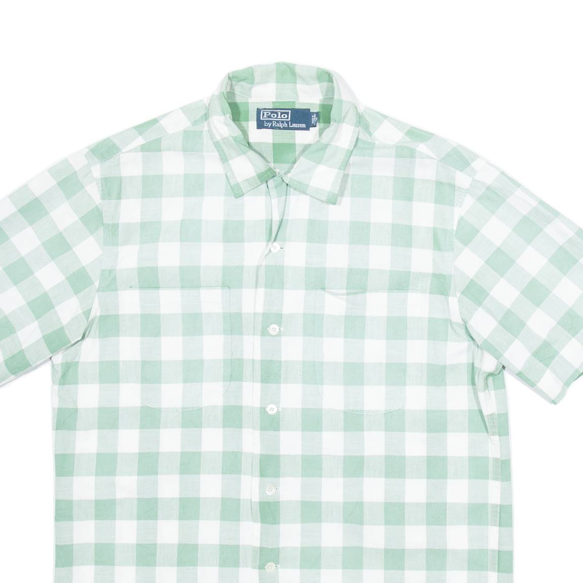 POLO RALPH LAUREN Mens Shirt Green Check S