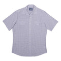 WRANGLER Mens Blue Check Shirt M Western Style Short Sleeve Cotton