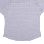 WRANGLER Mens Blue Check Shirt M Western Style Short Sleeve Cotton