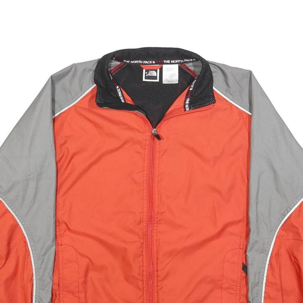THE NORTH FACE Womens Orange & Grey Lightweight Jacket S Polyester Blend Zip