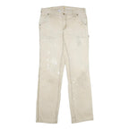 CARHARTT Womens Cotton Blend Beige Classic Straight Trousers W30 L30 Workwear