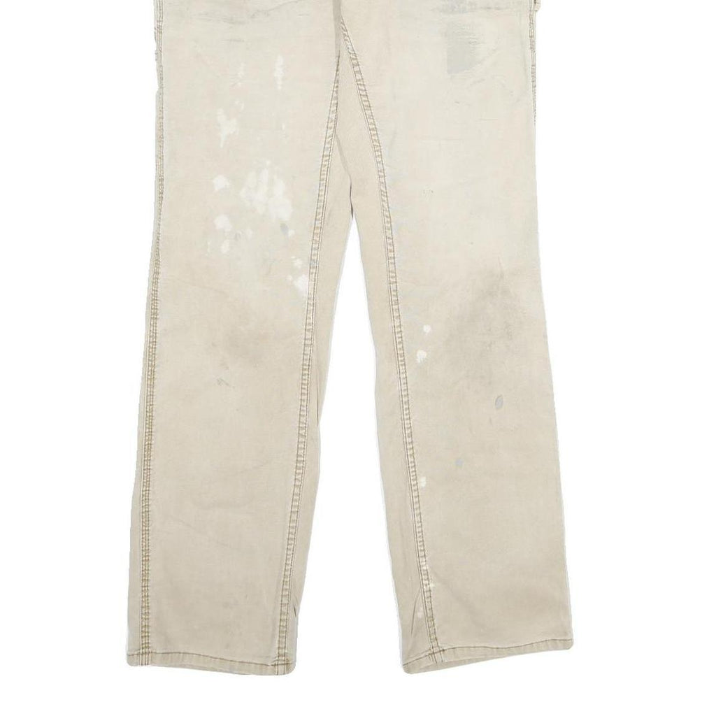 CARHARTT Womens Cotton Blend Beige Classic Straight Trousers W30 L30 Workwear