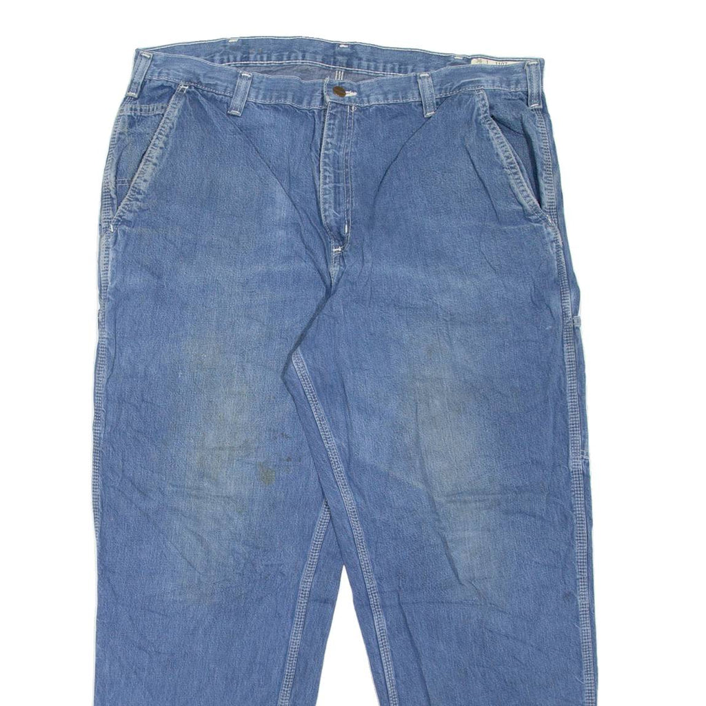 CARHARTT Dungaree Fit Carpenter Workwear Mens Jeans Blue Tapered W37 L30