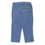 CARHARTT Dungaree Fit Carpenter Workwear Mens Jeans Blue Tapered W37 L30