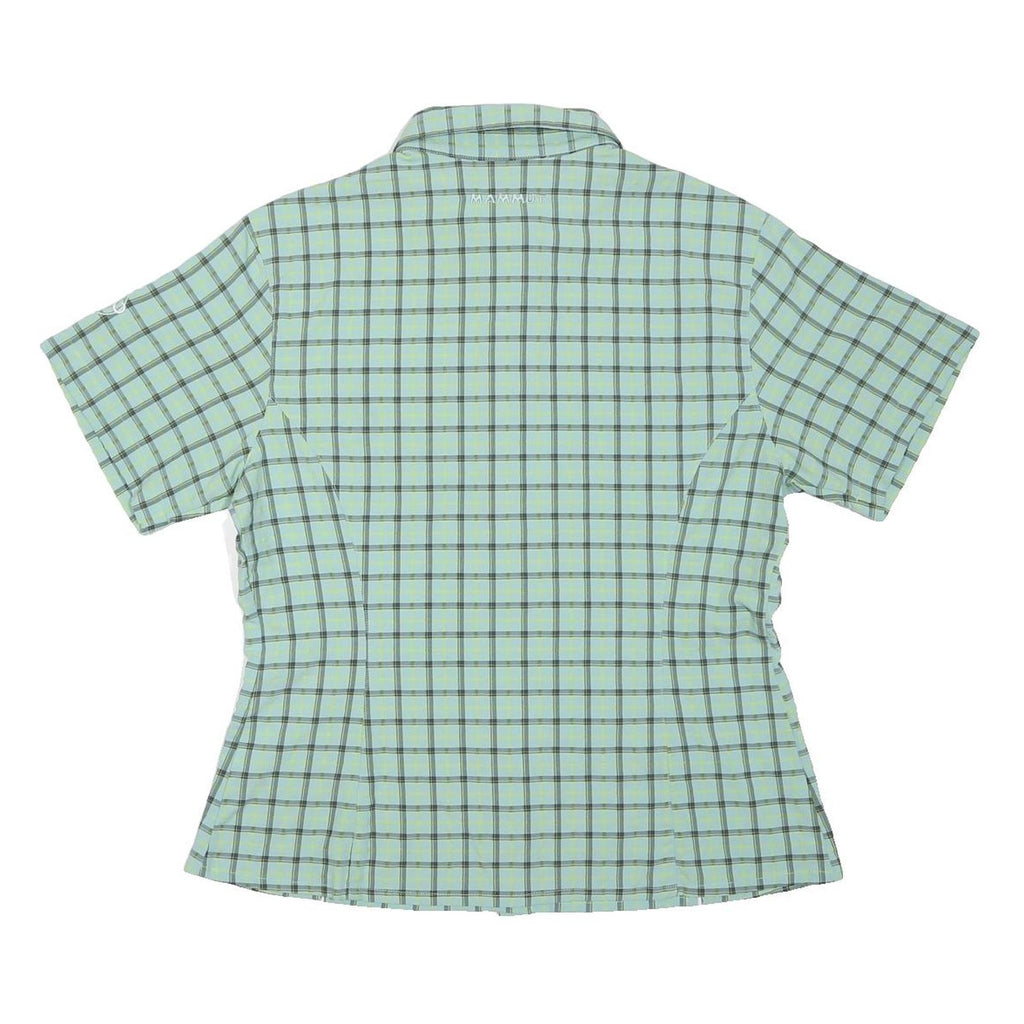 MAMMUT Womens Green Plaid Shirt L Lightweight Breathable Sport Casual Style