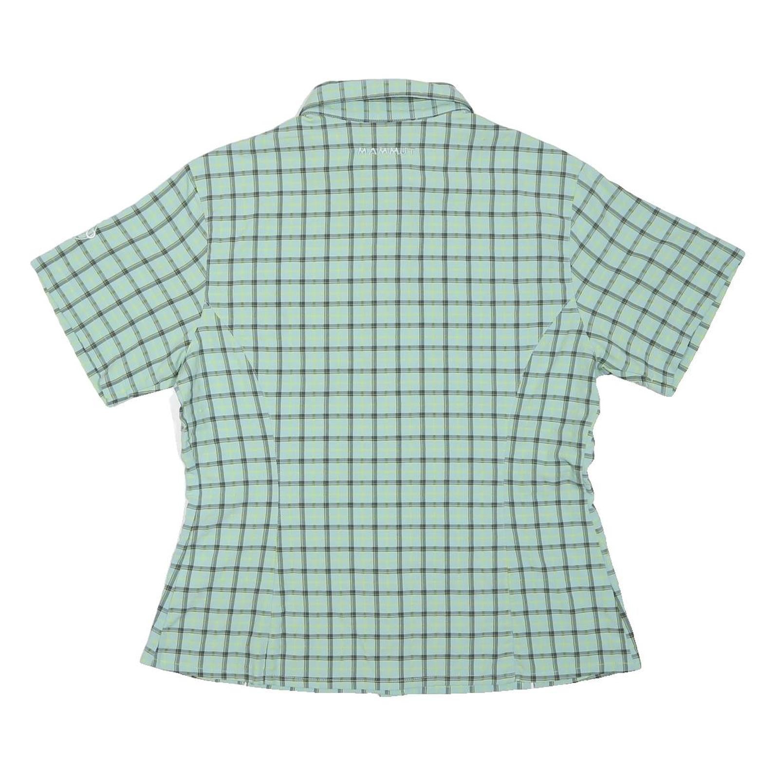 MAMMUT Womens Green Plaid Shirt L Lightweight Breathable Sport Casual Style