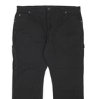 DICKIES Mens Cotton Blend Black Regular Fit Straight Leg Trousers W40 L30