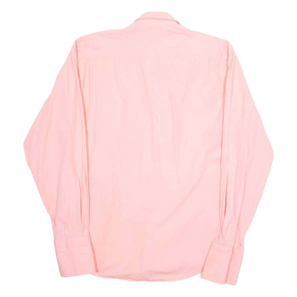UPTOWN Mens Plain Shirt Pink Long Sleeve L
