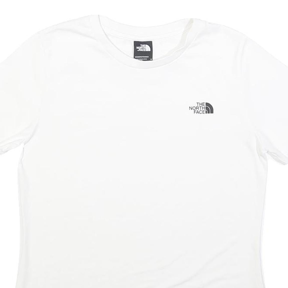 THE NORTH FACE Womens White Classic T-Shirt M Short Sleeve Crew Neck Logo