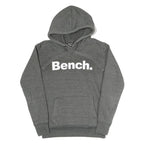 BENCH Womens Grey Pullover Hoodie UK 8 Cotton Blend Casual Sweatshirt