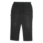 DICKIES Mens Black Regular Fit Straight Leg Denim W38 L32 Workwear Casual