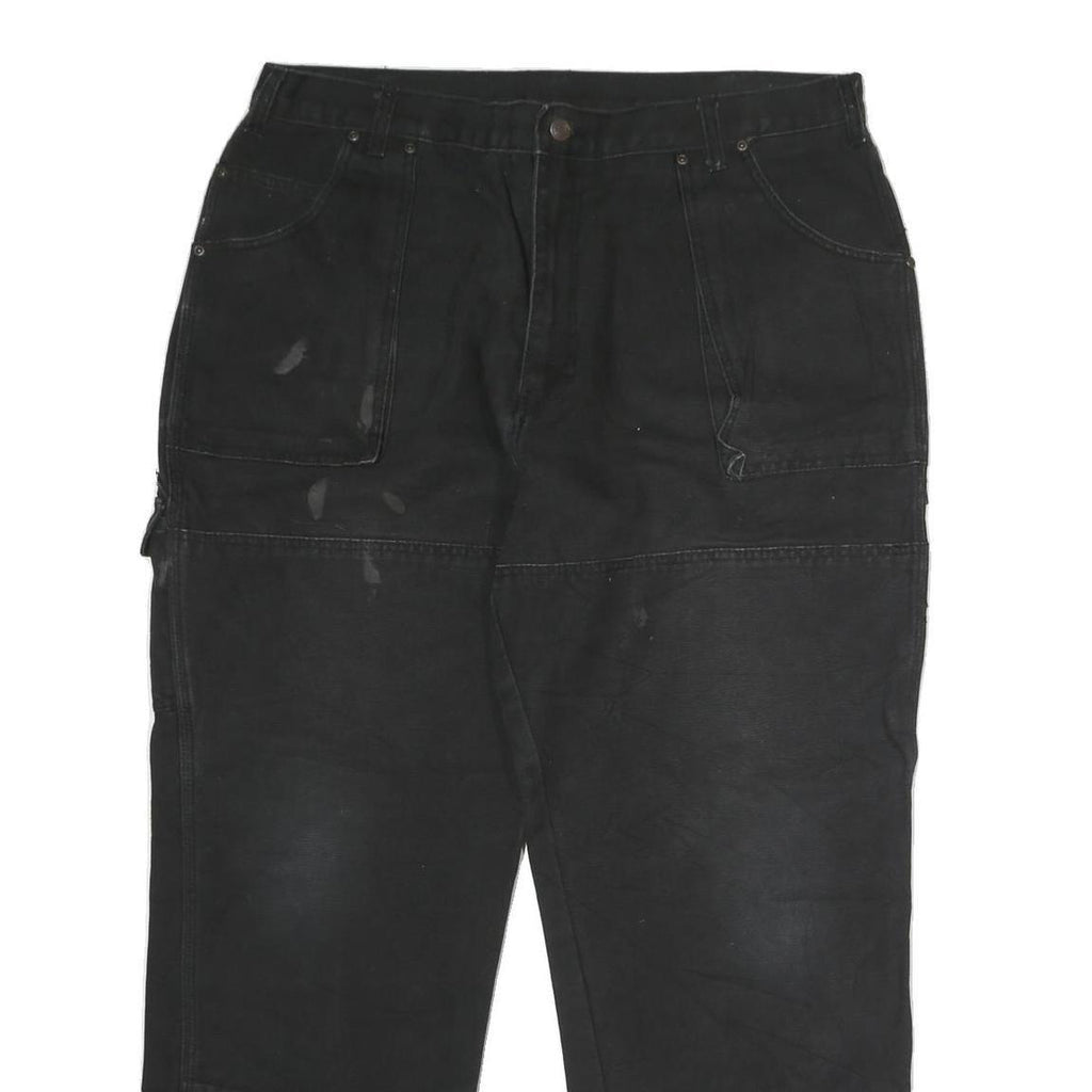 DICKIES Mens Black Regular Fit Straight Leg Denim W38 L32 Workwear Casual