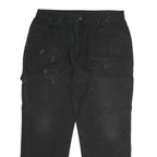 DICKIES Mens Black Regular Fit Straight Leg Denim W38 L32 Workwear Casual