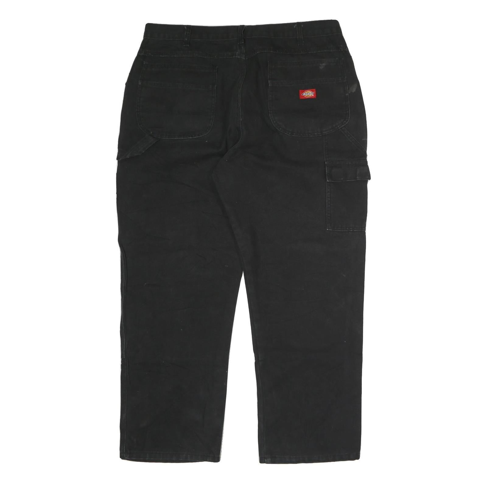 DICKIES Mens Black Regular Fit Straight Leg Denim W38 L32 Workwear Casual