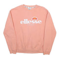 ELLESSE Womens Peach Sweatshirt Crew Neck UK 12 Cotton Blend Casual Sport
