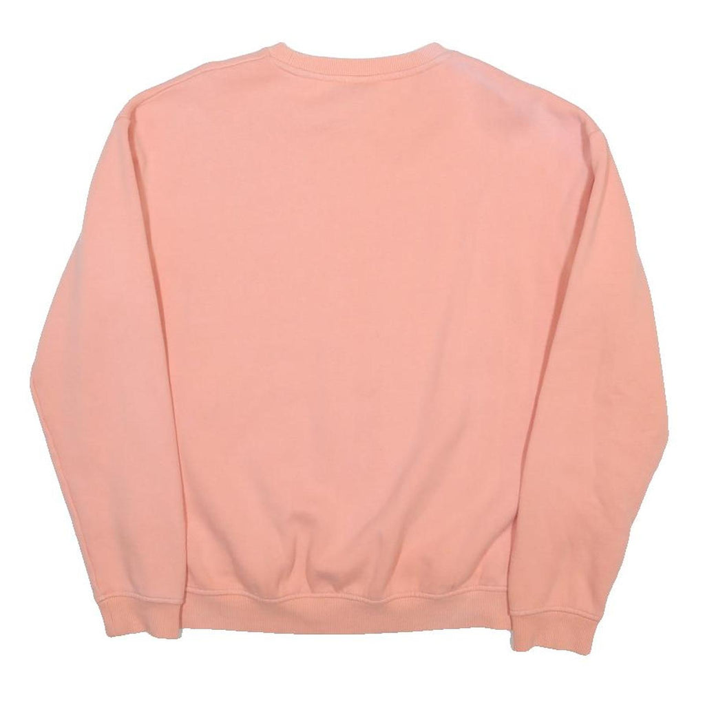 ELLESSE Womens Peach Sweatshirt Crew Neck UK 12 Cotton Blend Casual Sport