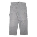 LETS GO Mens Cotton Blend Grey Relaxed Cargo Trousers W38 L30 Casual Workwear