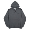 ADIDAS Mens Grey Hoodie L Cotton Blend Pullover Sportswear Casual Sweatshirt