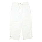 RELATIVITY Womens White Relaxed Fit Straight Leg Trousers W28 L24 Cotton Blend