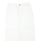 RELATIVITY Womens White Relaxed Fit Straight Leg Trousers W28 L24 Cotton Blend