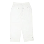 RELATIVITY Womens White Relaxed Fit Straight Leg Trousers W28 L24 Cotton Blend