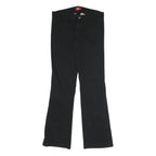 DICKIES Womens Slim Black Cotton Blend Trousers W30 L30 Zip Closure