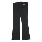 DICKIES Womens Slim Black Cotton Blend Trousers W30 L30 Zip Closure