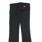 DICKIES Womens Slim Black Cotton Blend Trousers W30 L30 Zip Closure