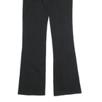 DICKIES Womens Slim Black Cotton Blend Trousers W30 L30 Zip Closure
